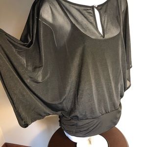 Jennifer Lopez black tank with overlay. Size Small